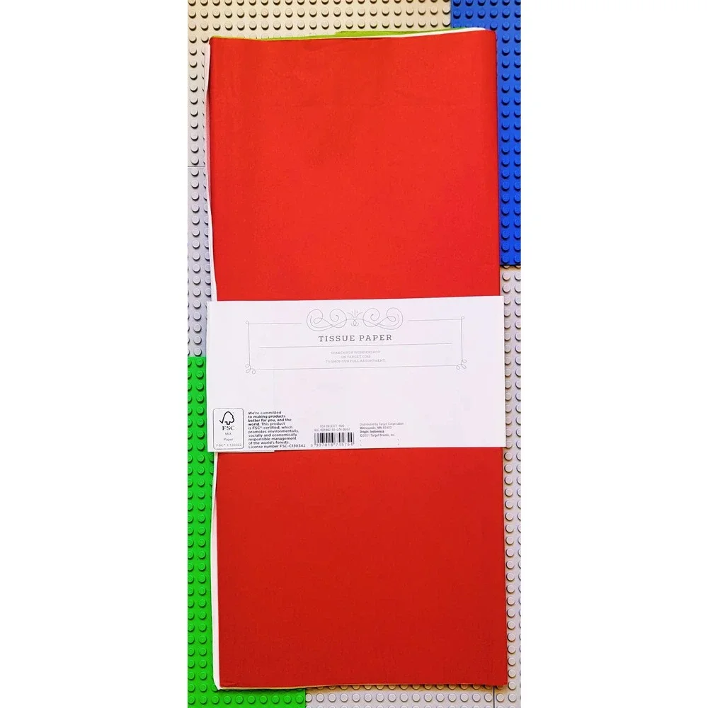5 Wondershop at Target Tissue Paper Red White Green 30 Sheets Each (150ct) 24x16
